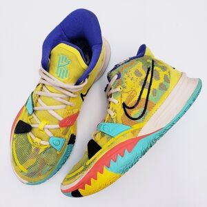 Nike Kyrie 7 '1 World‎ 1 People' CQ9326-700 Yellow Green Black Men's Size 9.5